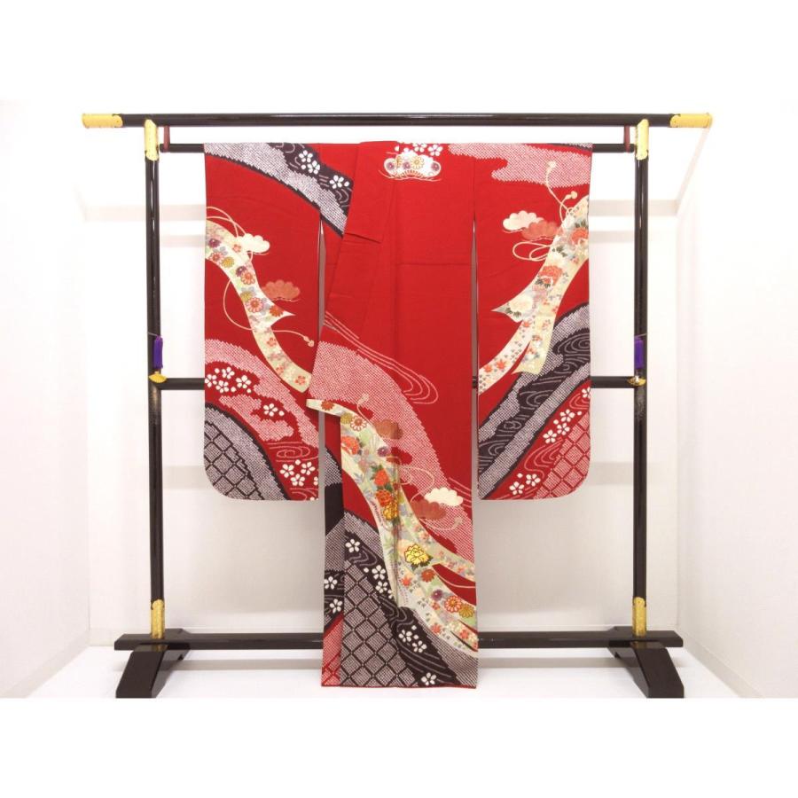 振袖　友禅金彩加工　刺繍入り絞り加工_2