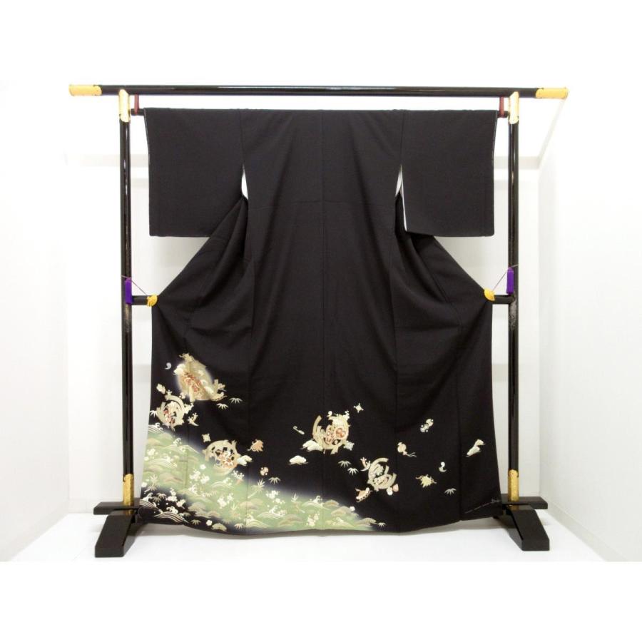 未使用品】黒留袖 友禅金彩加工 ボカシ染 : KOMEHYO ONLINESTORE Yahoo