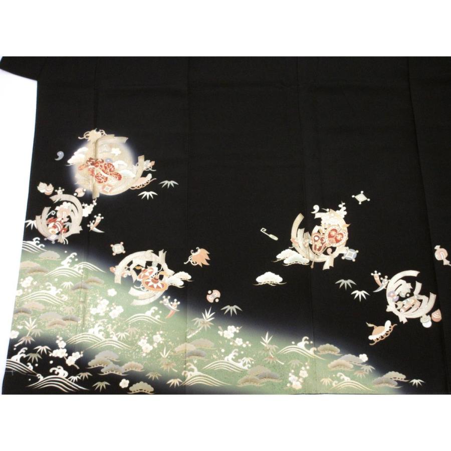 未使用品】黒留袖 友禅金彩加工 ボカシ染 : KOMEHYO ONLINESTORE Yahoo