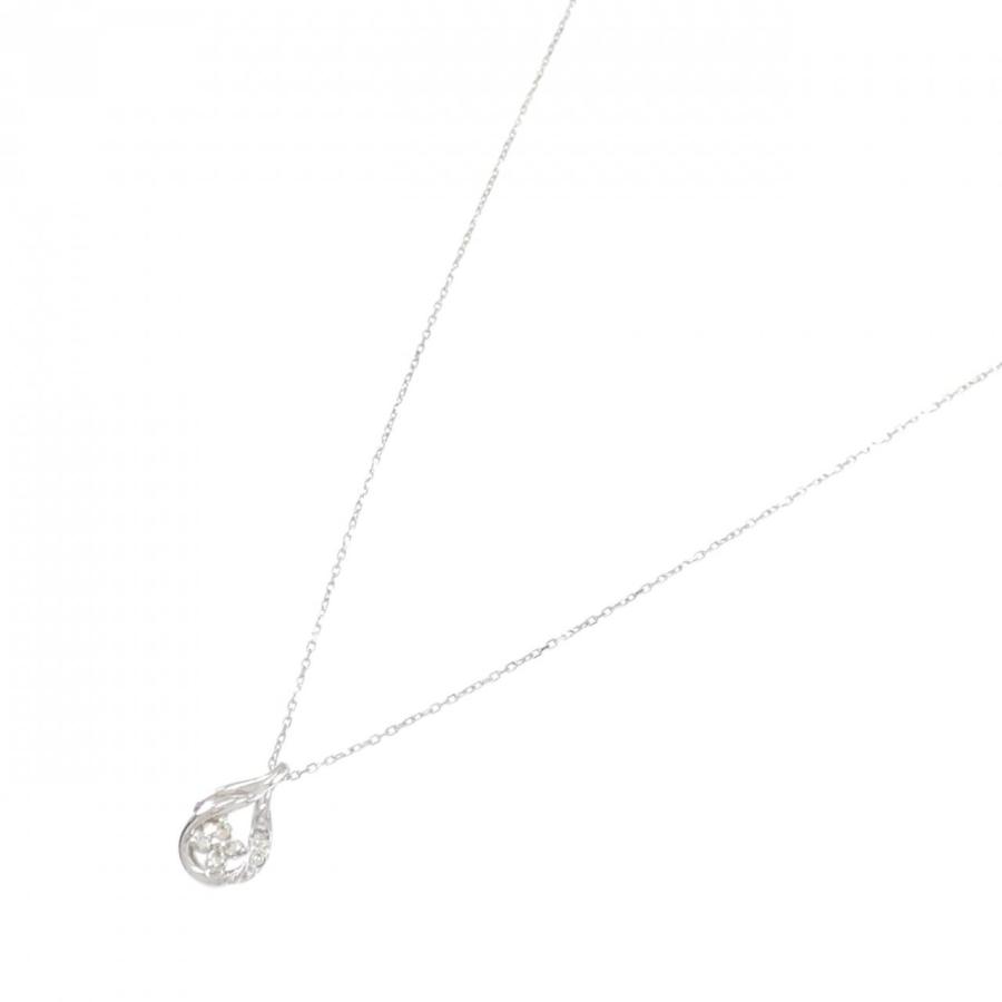 PT900/PT850 フラワー ダイヤモンド ネックレス 0.02CT : KOMEHYO