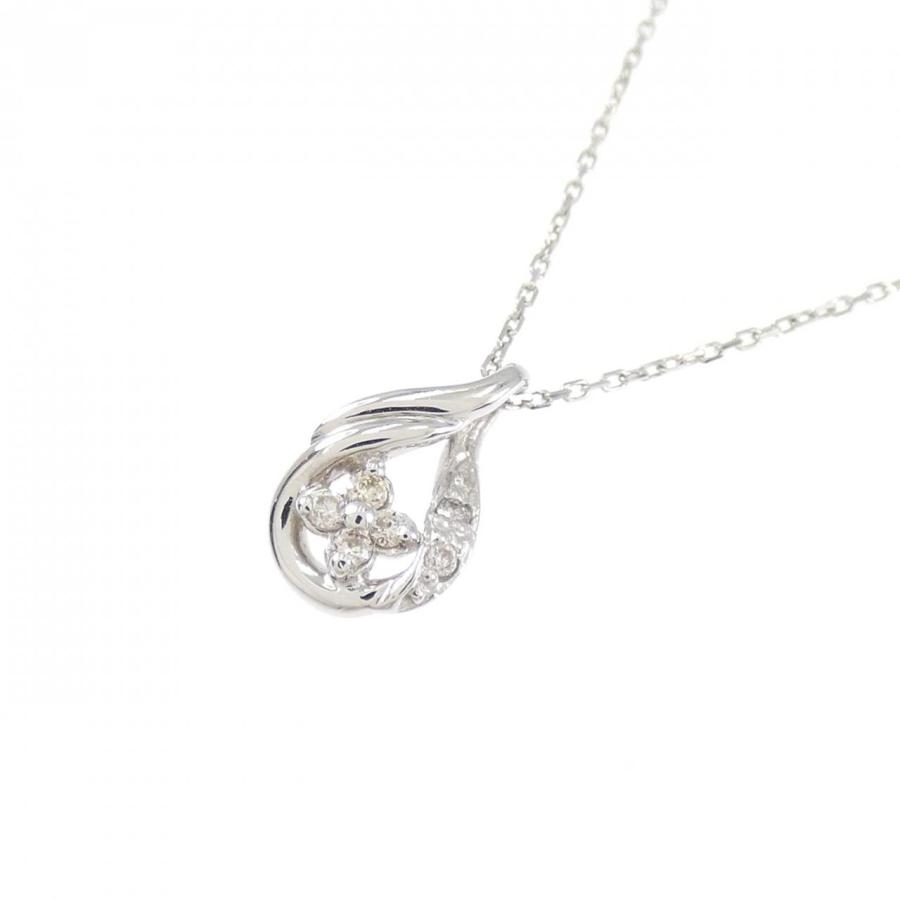 PT900/PT850 フラワー ダイヤモンド ネックレス 0.02CT : KOMEHYO 