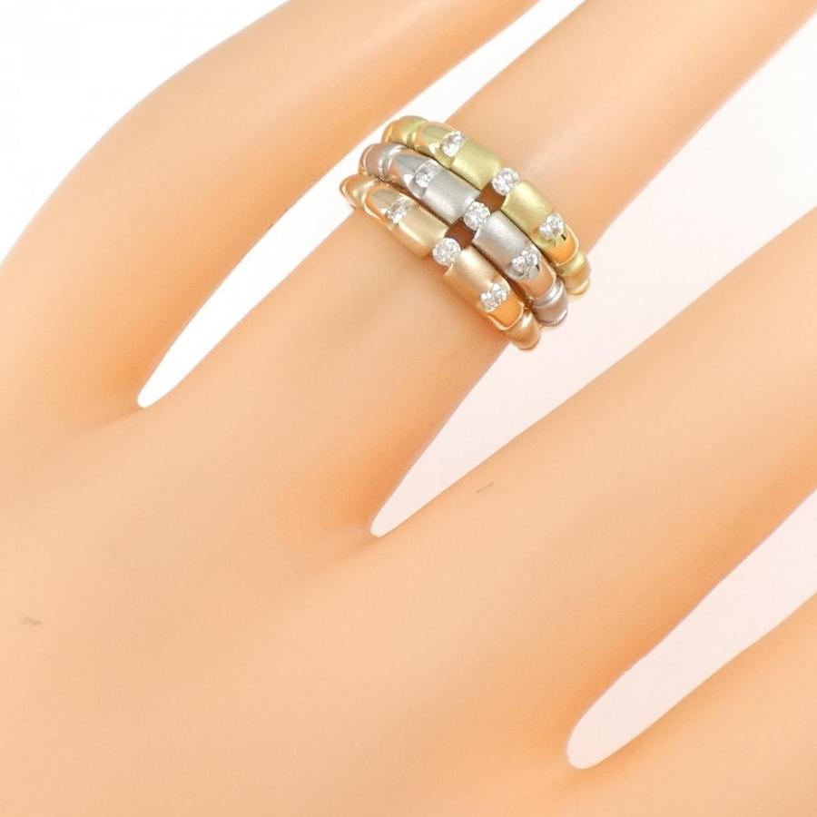 K18YG/PT900/K18PG ダイヤモンド リング 0.20CT : KOMEHYO ONLINESTORE Yahoo!店 - 通販 - Yahoo!ショッピング 【新品】K18YG/PT/K18PG ダイヤモンド リング 0.20CT