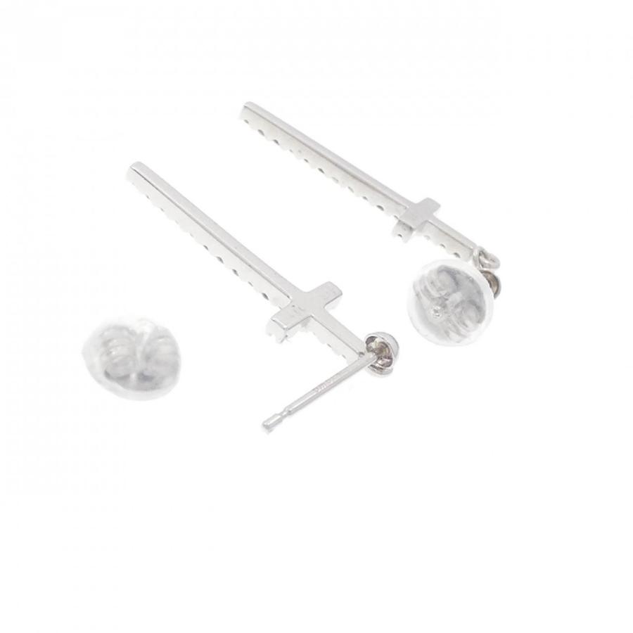 K18WG クロス ダイヤモンド ピアス 0.24CT : KOMEHYO ONLINESTORE 