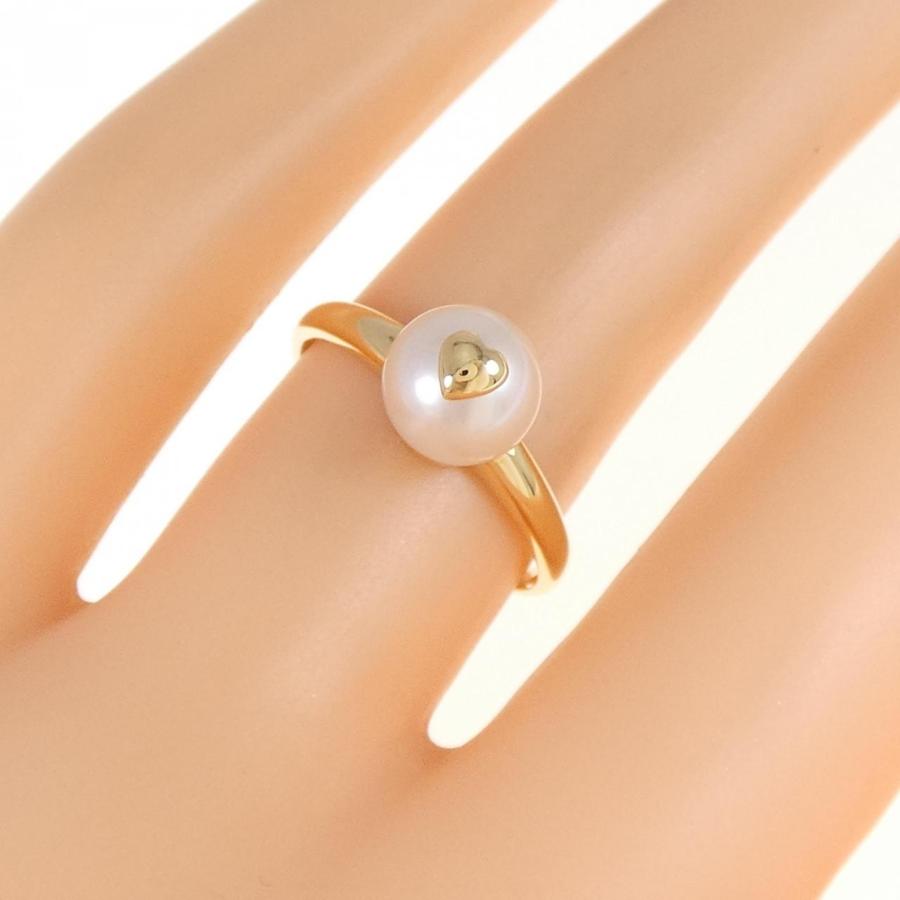 K18YG ハート アコヤパール リング 7mm : KOMEHYO ONLINESTORE Yahoo
