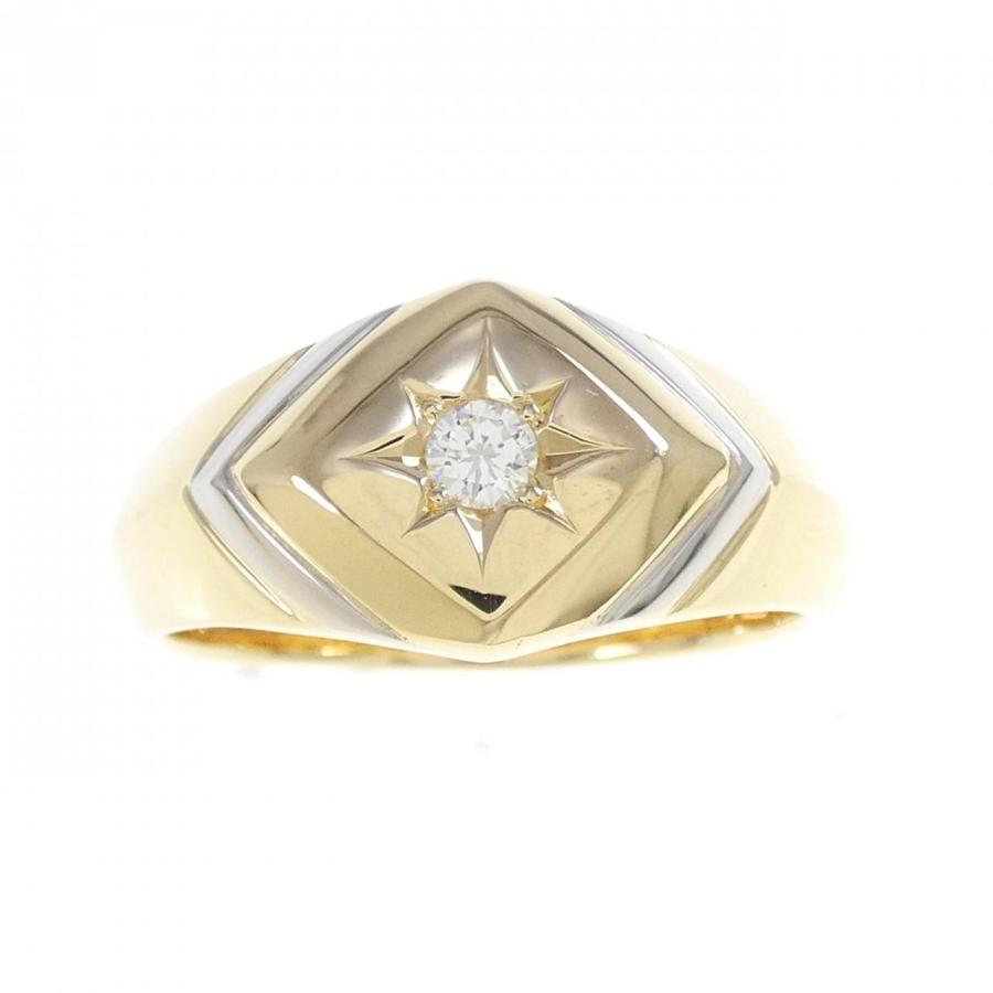 K18YG/PT900 ダイヤモンド リング 0.12CT : KOMEHYO ONLINESTORE Yahoo 