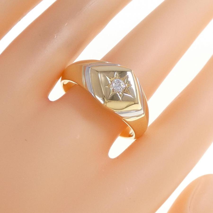 K18YG/PT900 ダイヤモンド リング 0.12CT : KOMEHYO ONLINESTORE Yahoo 
