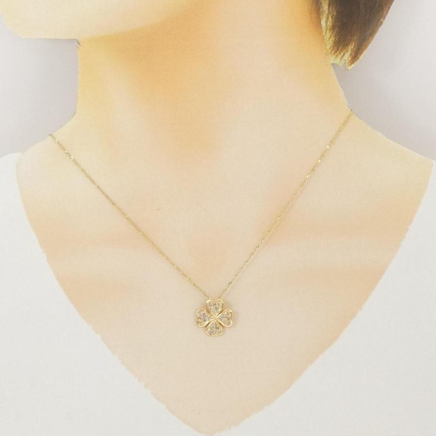 K18YG クローバー ダイヤモンド ネックレス 0.50CT : KOMEHYO 