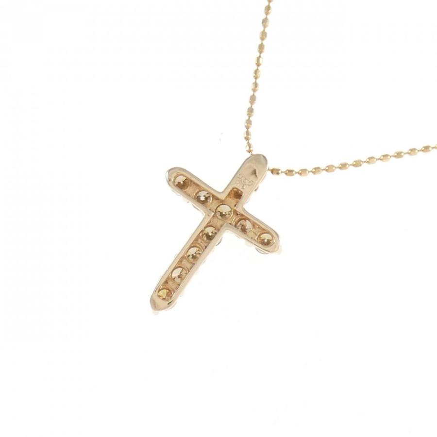 クロス ダイヤモンド ネックレス 0.50CT 【マルーン】