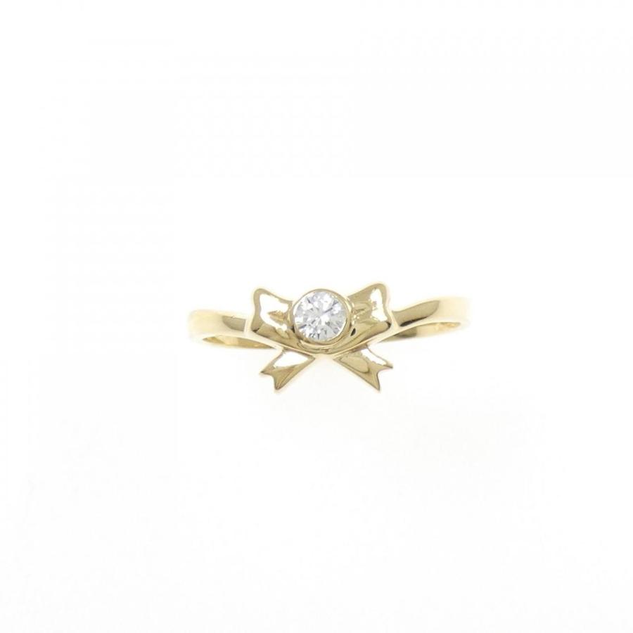 K18YG リボン ダイヤモンド リング 0.09CT : KOMEHYO ONLINESTORE 
