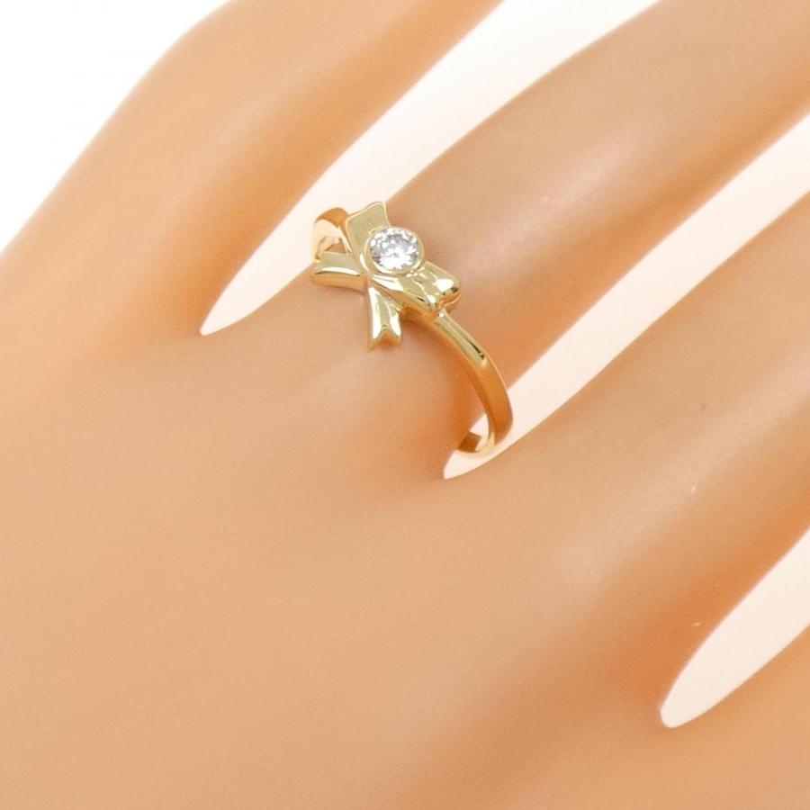 K18YG リボン ダイヤモンド リング 0.09CT : KOMEHYO ONLINESTORE 