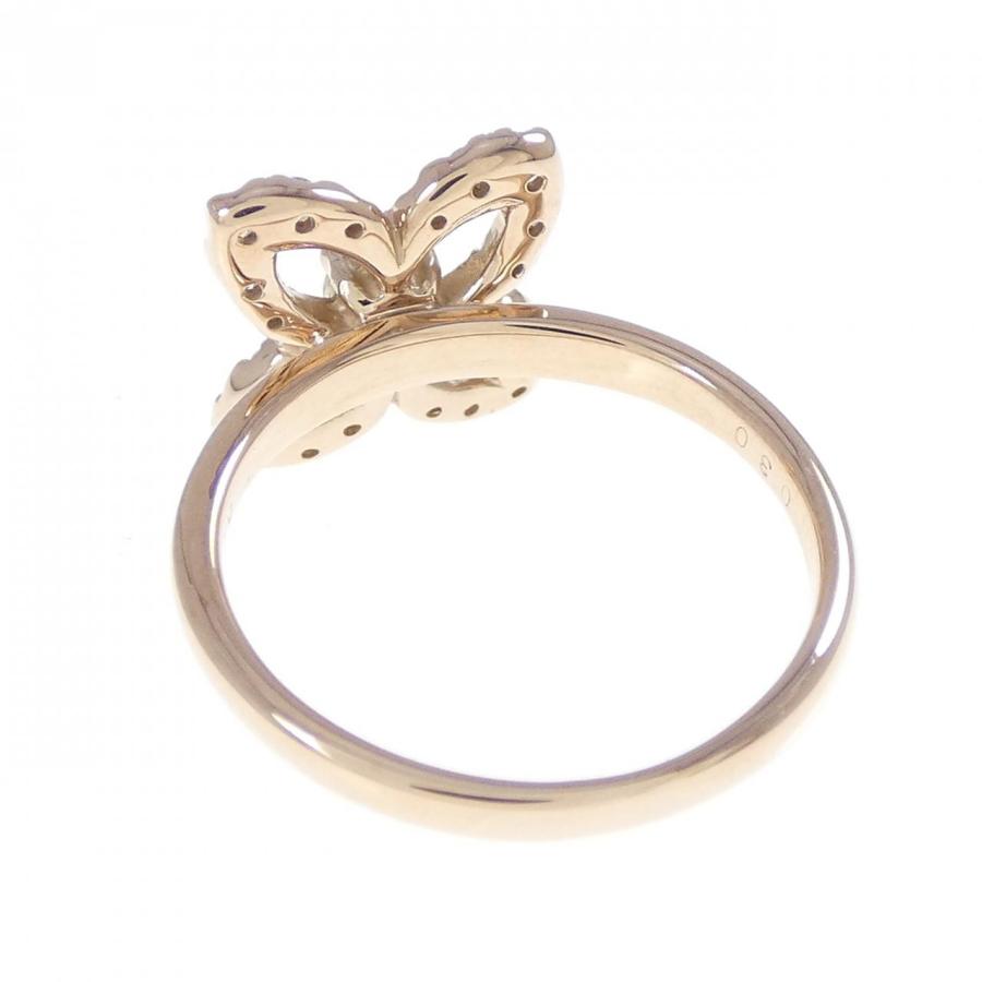 K18PG フラワー ダイヤモンド リング 0.30CT : KOMEHYO ONLINESTORE 