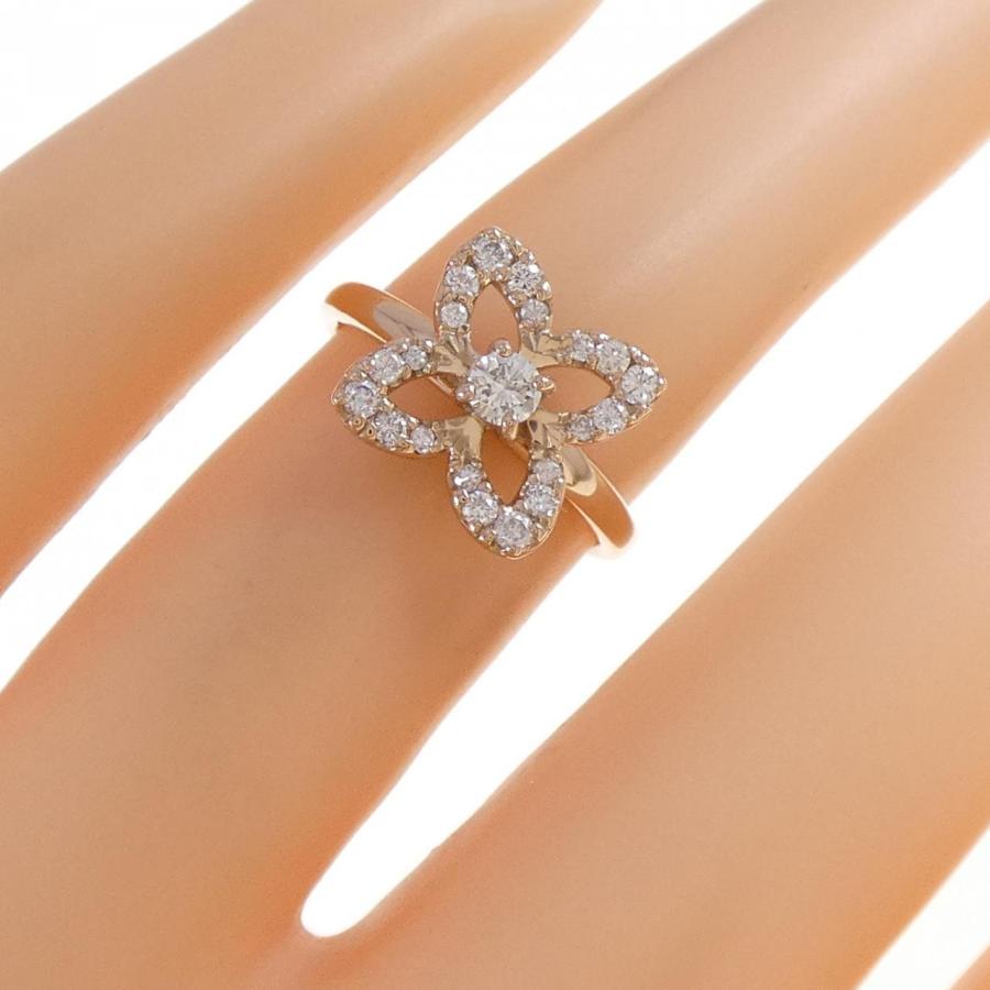 K18PG フラワー ダイヤモンド リング 0.30CT : KOMEHYO ONLINESTORE