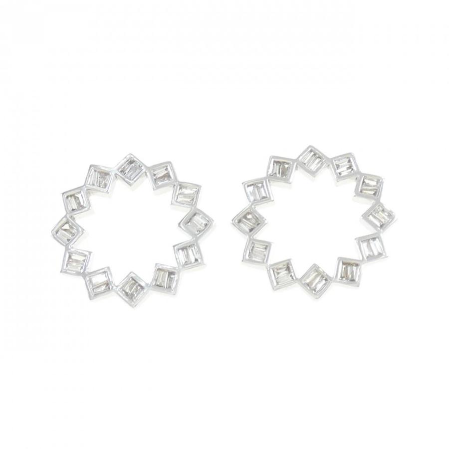 新品未使用　K18WG ダイヤモンド　ピアス　男女兼用　一粒ピアス　シルバー K18WG ダイヤモンド ピアス 0.40CT : KOMEHYO ONLINESTORE Yahoo!店