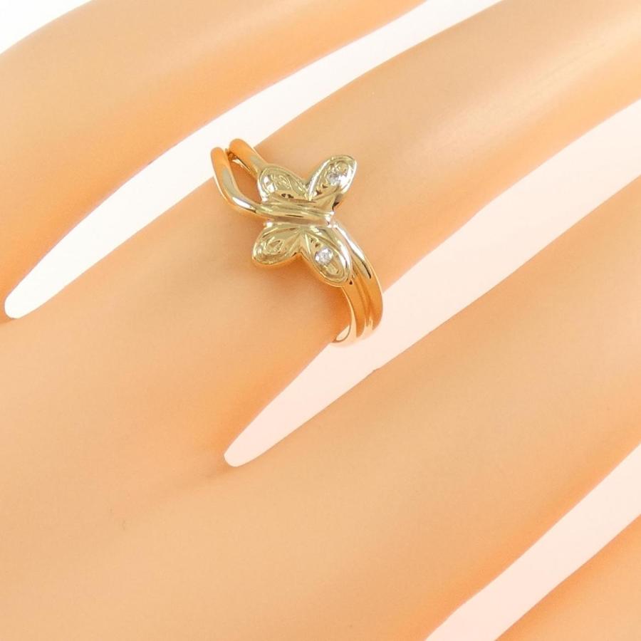 K18YG バタフライ ダイヤモンド リング : KOMEHYO ONLINESTORE Yahoo