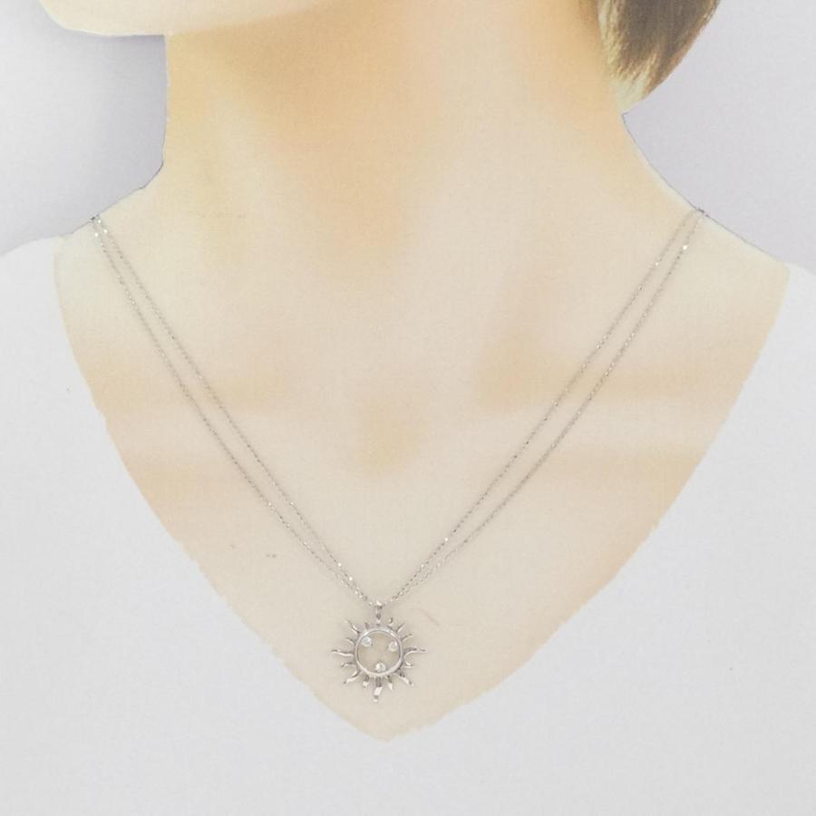 K18WG サン ダイヤモンド ネックレス 0.12CT : KOMEHYO ONLINESTORE 