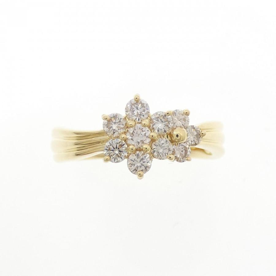 K18YG フラワー ダイヤモンド リング 0.50CT : KOMEHYO ONLINESTORE