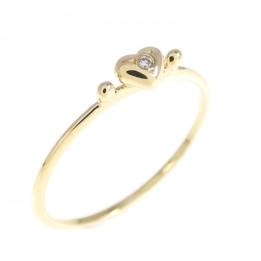 K18YG ハート ダイヤモンド リング : KOMEHYO ONLINESTORE Yahoo!店