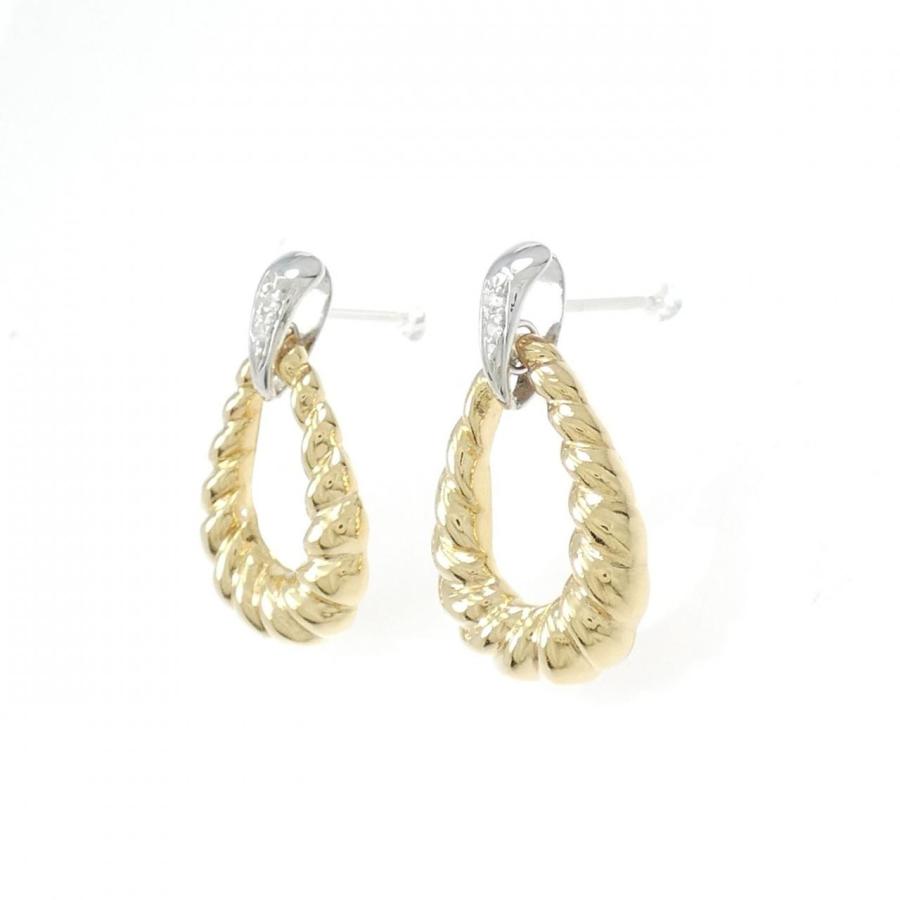 K18YG/K18WG ダイヤモンド ピアス 0.034CT : KOMEHYO ONLINESTORE
