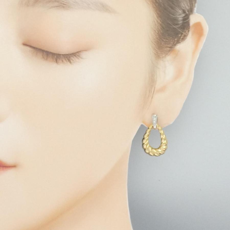 K18YG/K18WG ダイヤモンド ピアス 0.034CT : KOMEHYO ONLINESTORE