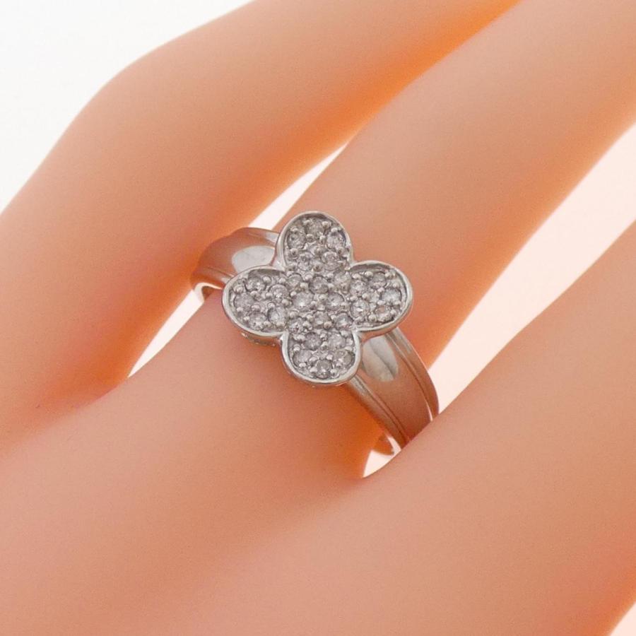 K18WG フラワー ダイヤモンド リング 0.20CT : KOMEHYO ONLINESTORE 