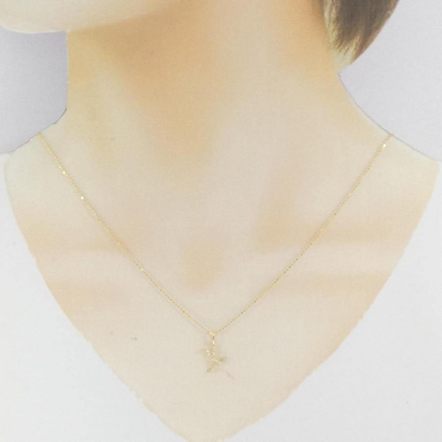 K18YG イニシャルK ダイヤモンド ネックレス 0.08CT : KOMEHYO 