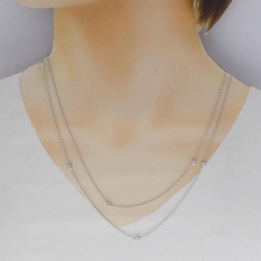 K18WG ダイヤモンド ネックレス 0.45CT : KOMEHYO ONLINESTORE Yahoo