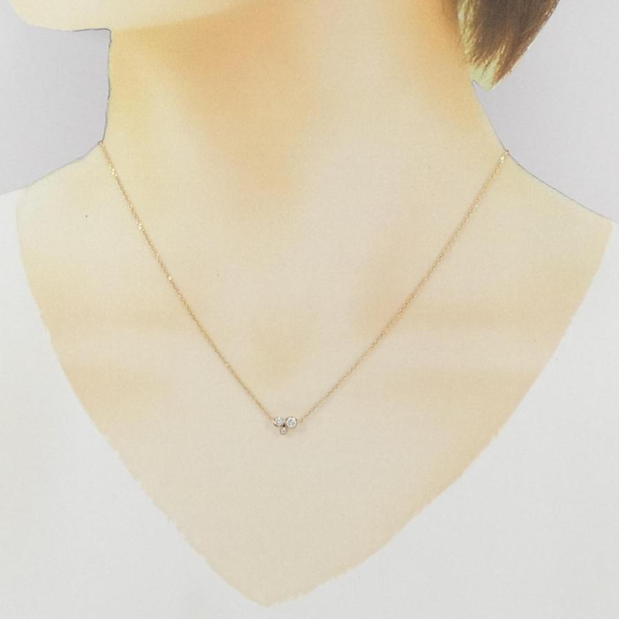 ポンテヴェキオダイヤモンド0.15ct K18ゴールドネックレス ポンテヴェキオ ダイヤモンド ネックレス 0.15CT : KOMEHYO