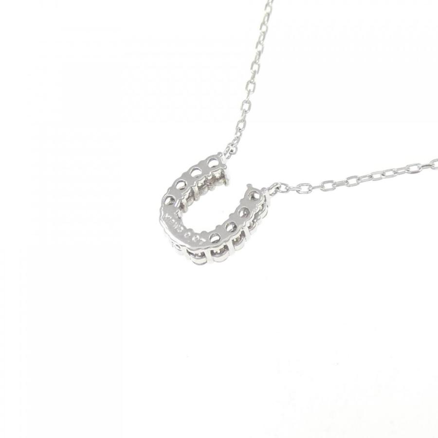 K18WG ホースシュー ダイヤモンド ネックレス 0.07CT_3