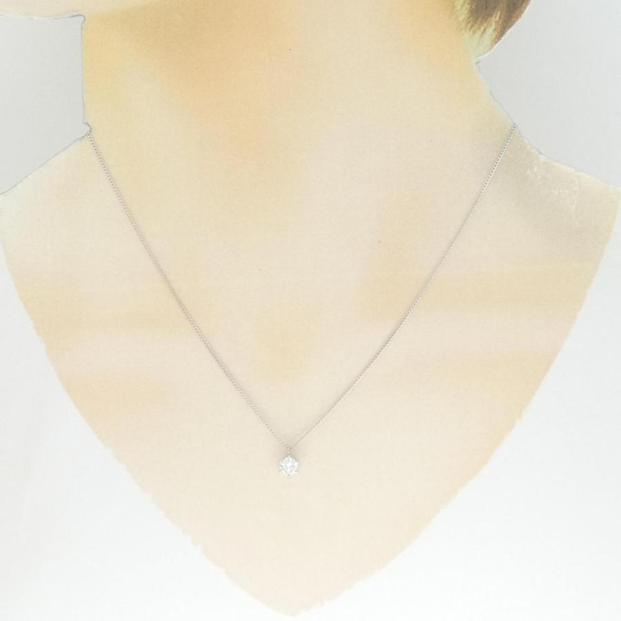 PT900/PT850 ソリティア ダイヤモンド ネックレス 0.412CT : KOMEHYO 
