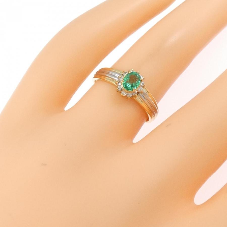 K18YG/PT900 エメラルド リング 0.28CT : KOMEHYO ONLINESTORE Yahoo 