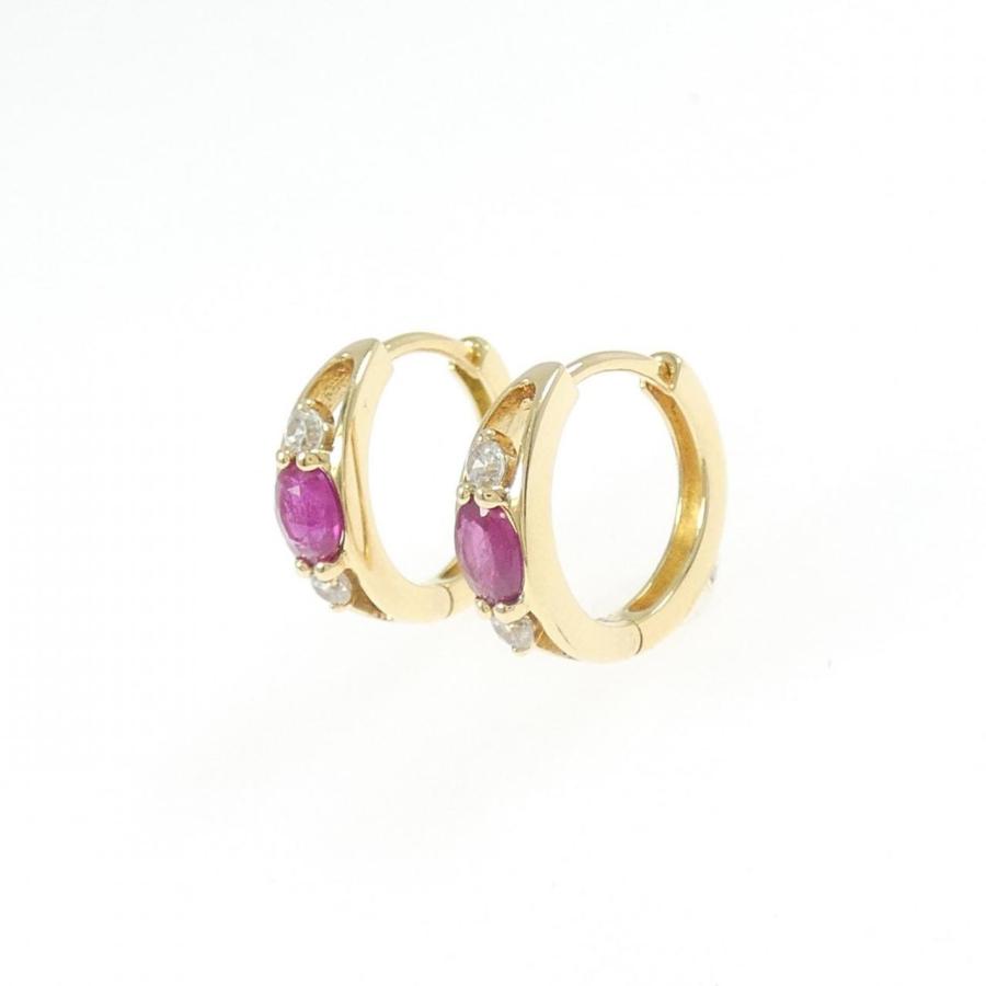 K18YG ルビー ピアス : KOMEHYO ONLINESTORE Yahoo!店 - 通販 - Yahoo