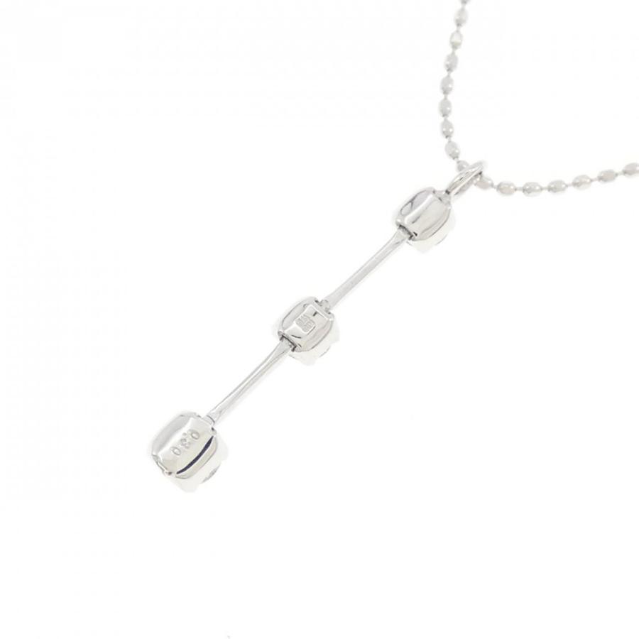 K18WG スリーストーン ダイヤモンド ネックレス 0.30CT : KOMEHYO