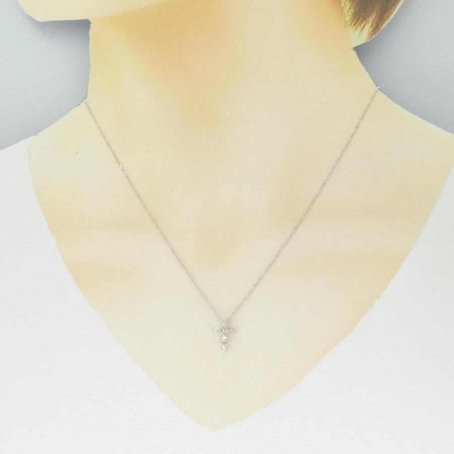 K14WG クロス ダイヤモンド ネックレス 0.15CT : KOMEHYO ONLINESTORE
