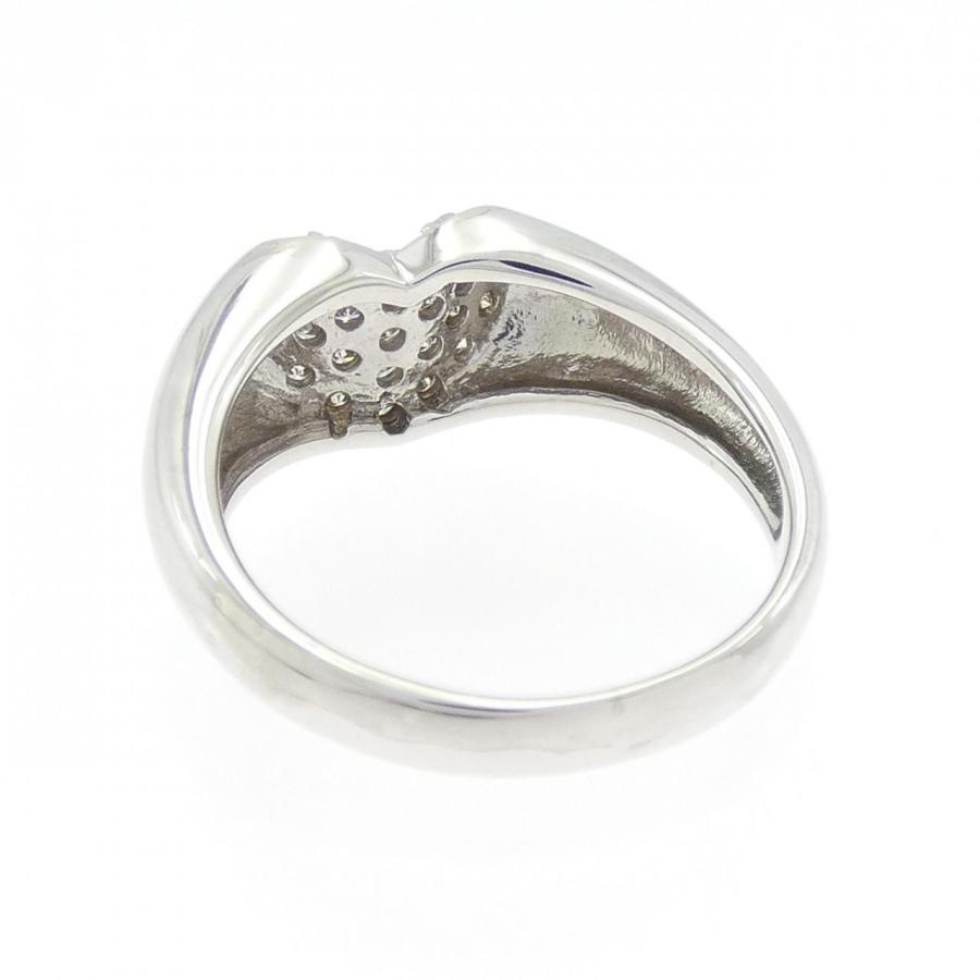 K18WG ハート パヴェ ダイヤモンド リング 0.30CT : KOMEHYO