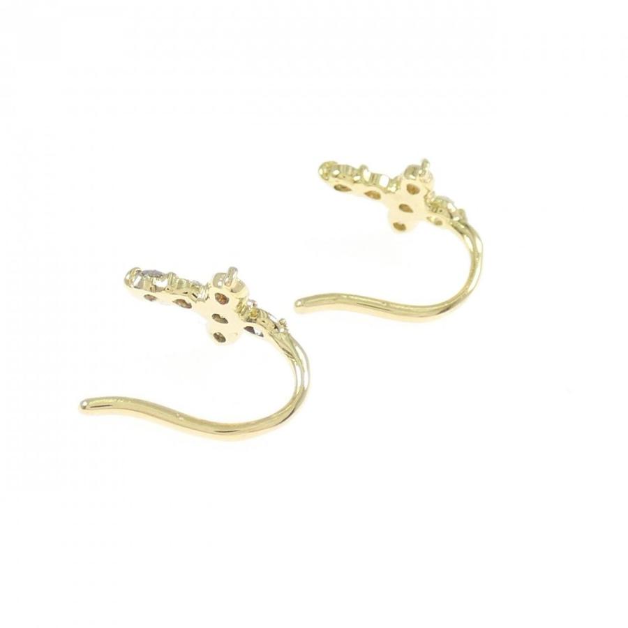 K18YG クロス ダイヤモンド ピアス 0.24CT : KOMEHYO ONLINESTORE 