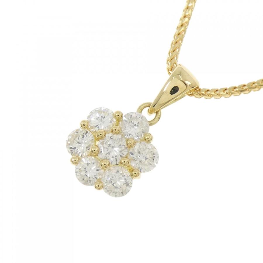 K18YG フラワー ダイヤモンド ネックレス 1.00CT : KOMEHYO