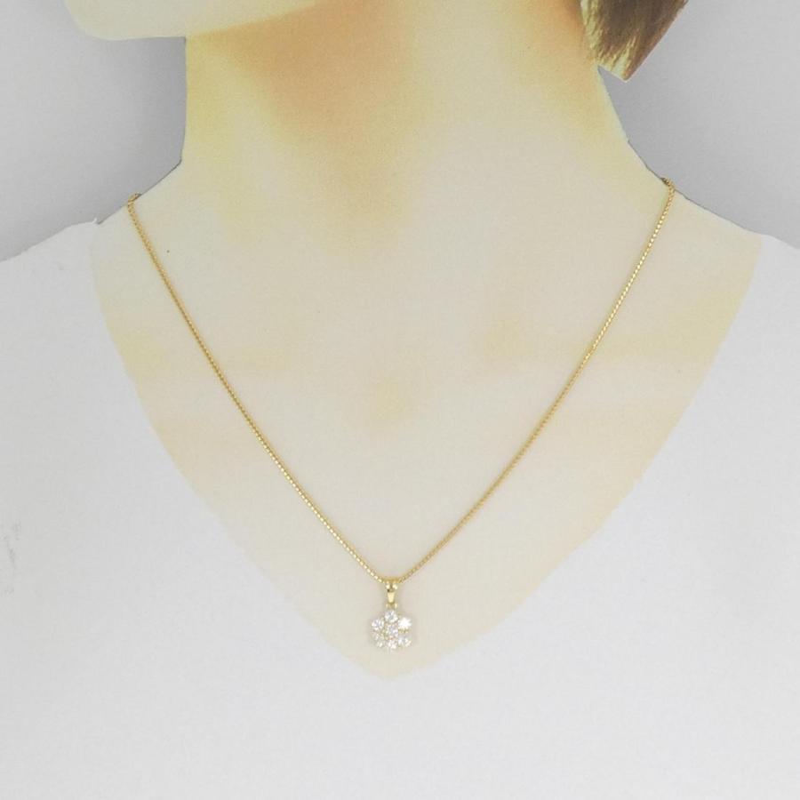 K18YG フラワー ダイヤモンド ネックレス 1.00CT : KOMEHYO