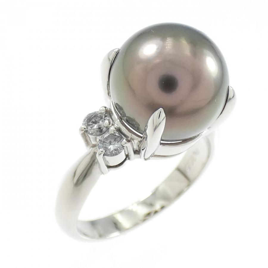PT900 黒蝶パール リング 10.5mm : KOMEHYO ONLINESTORE Yahoo!店