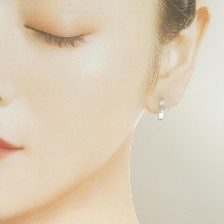 K18WG ダイヤモンド フープ ピアス 0.30CT : KOMEHYO ONLINESTORE