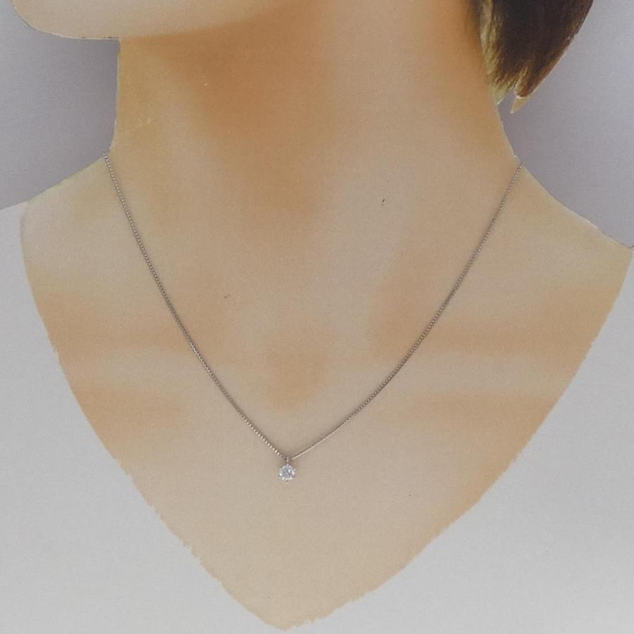PT900/PT850 ソリティア ダイヤモンド ネックレス 0.327CT : KOMEHYO 