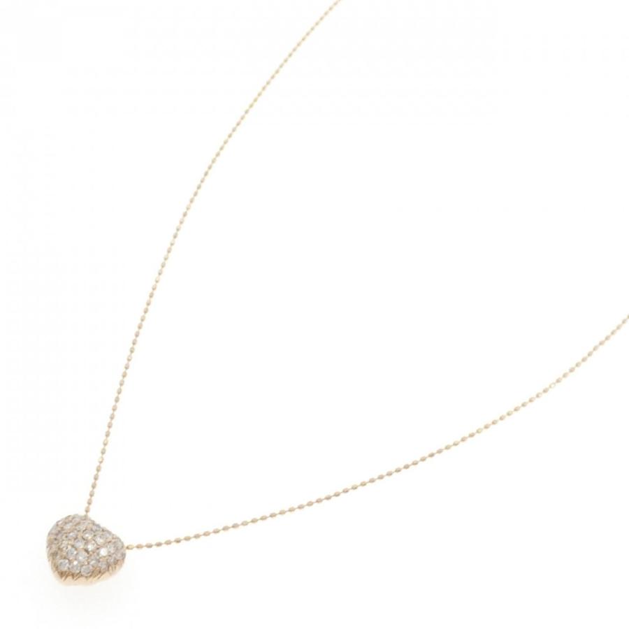 K18PG ハート パヴェ ダイヤモンド ネックレス 0.50CT : KOMEHYO
