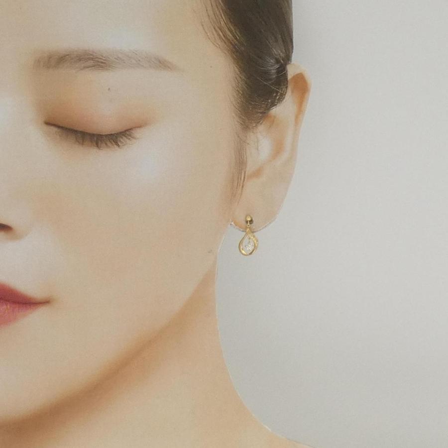 K18YG ダイヤモンド ピアス 0.20CT K18WG/PG 天然ピンク ダイヤモンド 