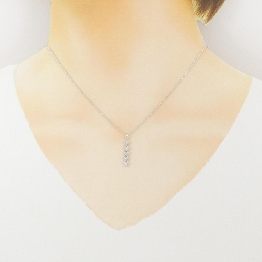 K18WG ダイヤモンド ネックレス 0.15CT : KOMEHYO ONLINESTORE Yahoo 