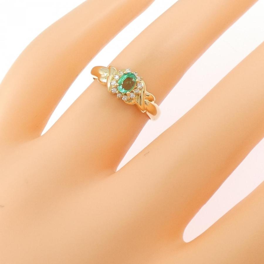 18KYG エメラルド リング 0.20CT : KOMEHYO ONLINESTORE Yahoo!店 