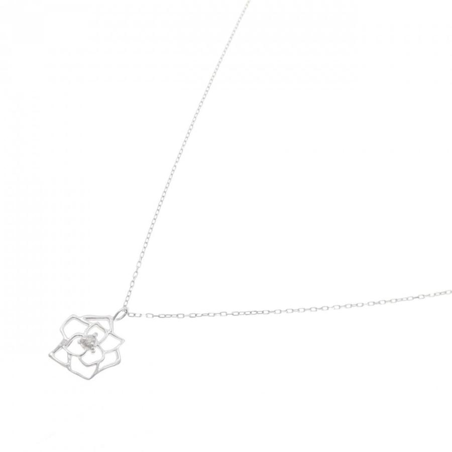 K10WG ローズ ダイヤモンド ネックレス 0.01CT : KOMEHYO ONLINESTORE 