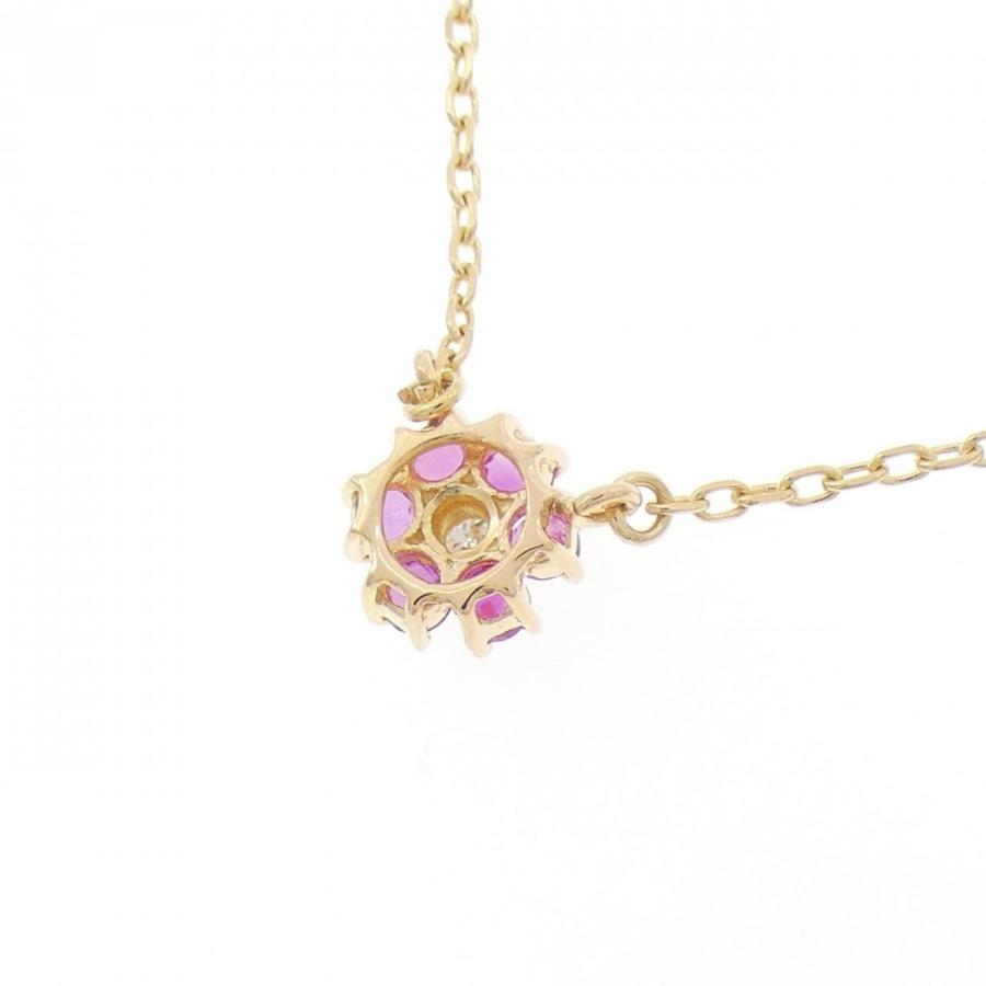 K18YG フラワー ルビー ネックレス : KOMEHYO ONLINESTORE Yahoo!店