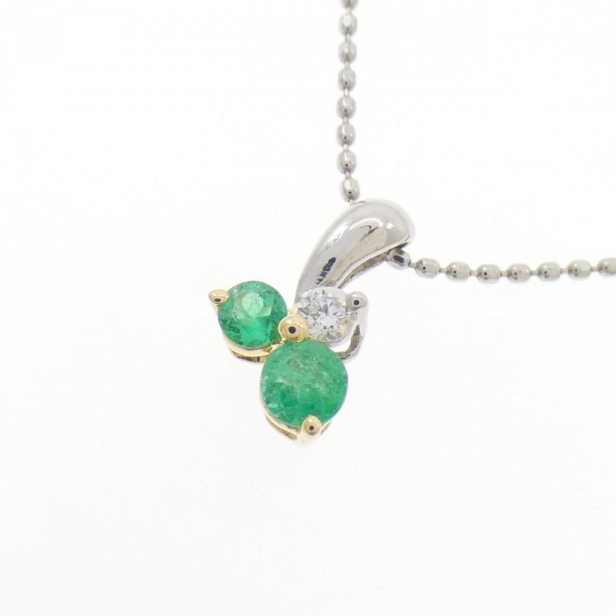 K18/PT900/PT850 エメラルド ネックレス 0.13CT : KOMEHYO ONLINESTORE 