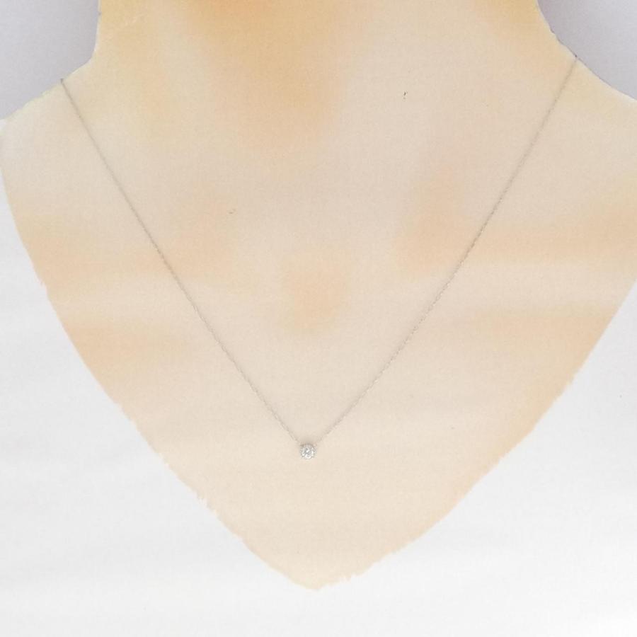Ｐt900.850/美しい1点留め/ソリティアダイヤモンドネックレス.ダイヤ綺麗 PT900/PT850 ソリティア ダイヤモンド ネックレス 0.08CT : KOMEHYO