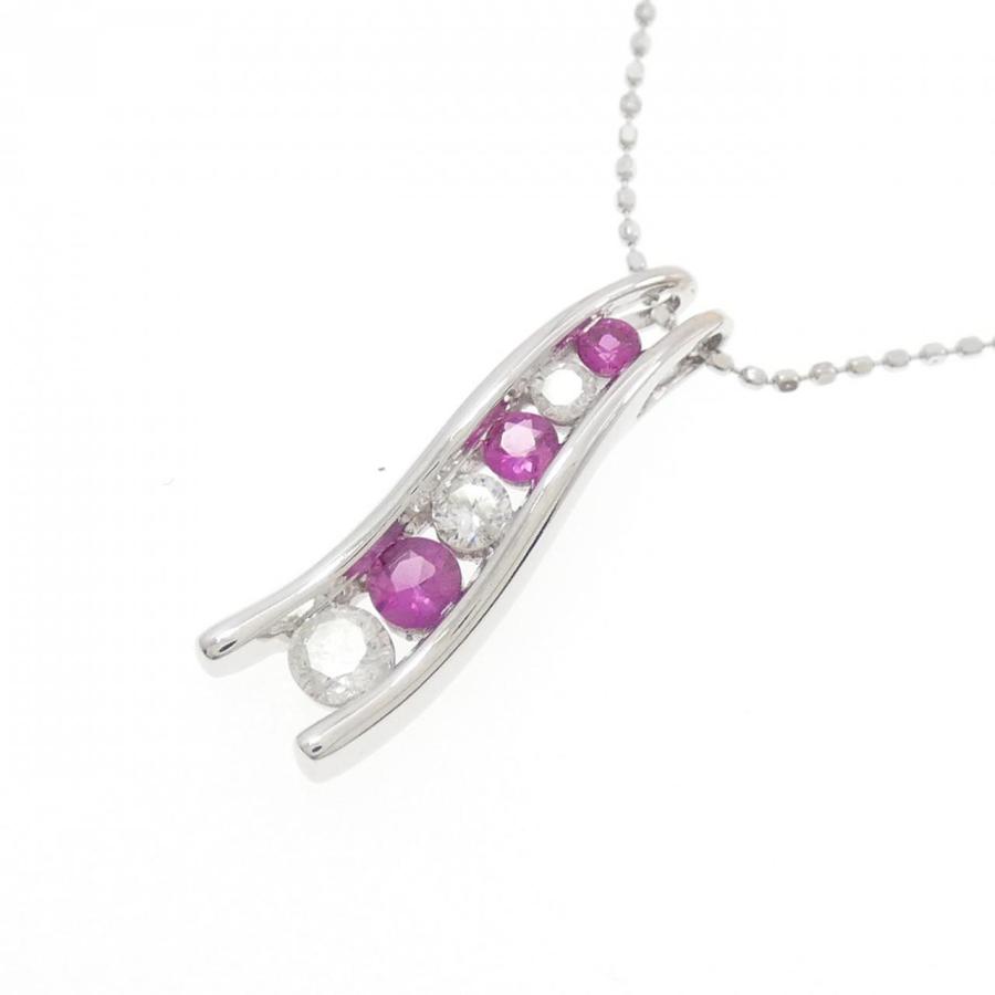 K18WG ルビー ネックレス 0.25CT : KOMEHYO ONLINESTORE Yahoo!店