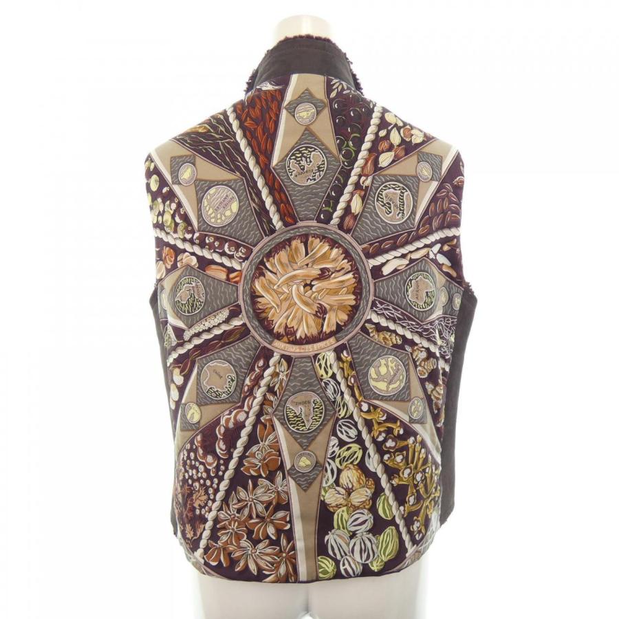 エルメス HERMES マルジェラ期 ジップアップベスト L'Hiver 柄 エルメス HERMES マルジェラ期 ジップアップベスト L'Hiver 柄